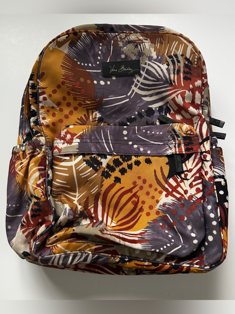 Vera Bradley Painted Feathers Canvas Backpack